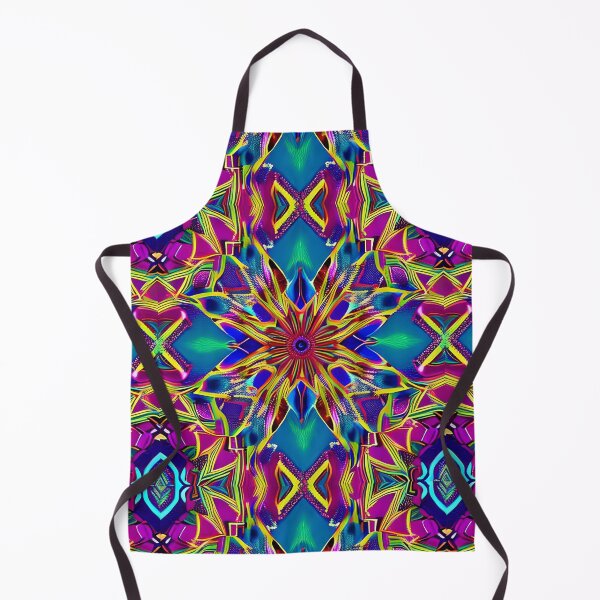 Item preview, Symmetrical Symphony: A Vibrant Display of Blue, Yellow, Pink, and Teal Textiles designed and sold by TrippyTextiles.