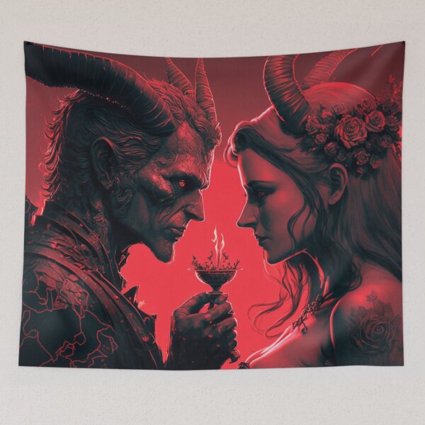 Item preview, Satanic Valentine Love - Trending designed and sold by Dualism619.