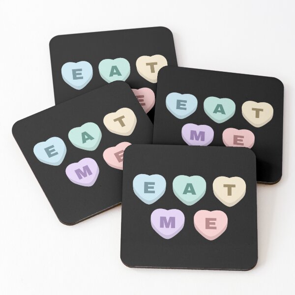 Item preview, EAT ME | Cute Valentines Day Candy Hearts designed and sold by KinkShoppe.
