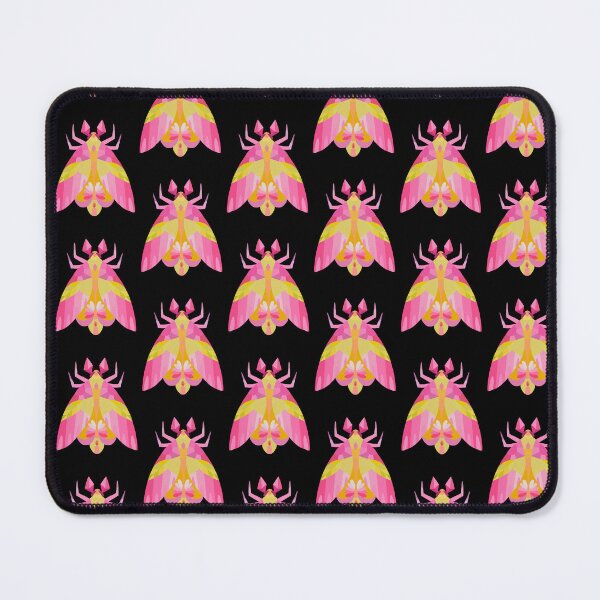 Item preview, Geometric Pink and Yellow Maple Moth Insect designed and sold by narwhalwall.