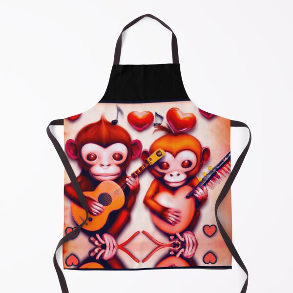 Item preview, adorable guitar playing monkeys designed and sold by Artbellachi.