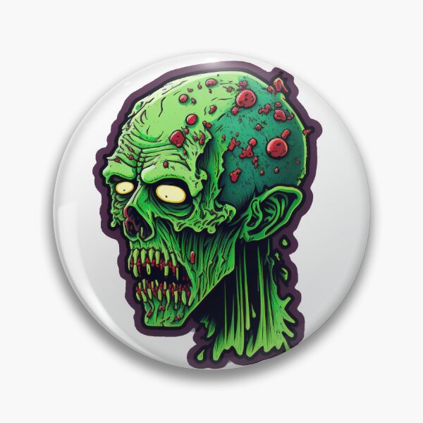 Item preview, Zombie Face designed and sold by StickerSector.