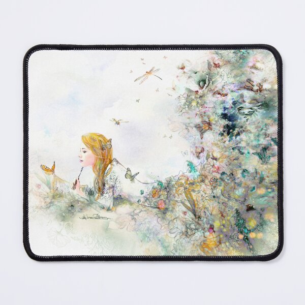 Item preview, Catching Butterflies Aqua daydreaming mother nature botanical art designed and sold by MisprintArt.