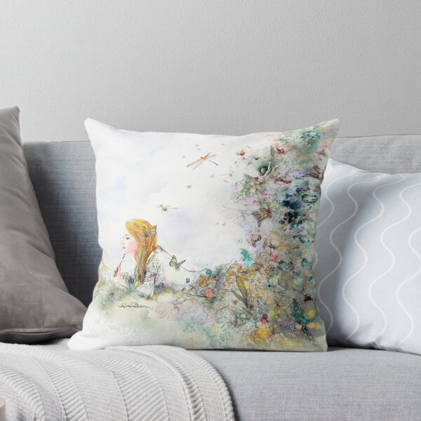 Item preview, Catching Butterflies Aqua daydreaming mother nature botanical art designed and sold by MisprintArt.