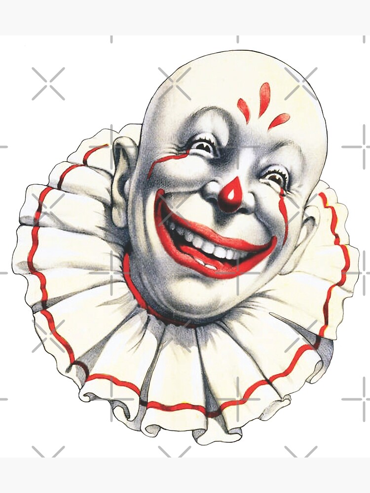 Smiling clown face. Ink drawing - Stock Illustration [76313168] - PIXTA