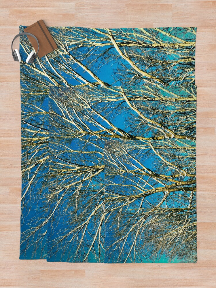Thumbnail 5 of 6, Throw Blanket, Winter Bareness designed and sold by OneDayArt.