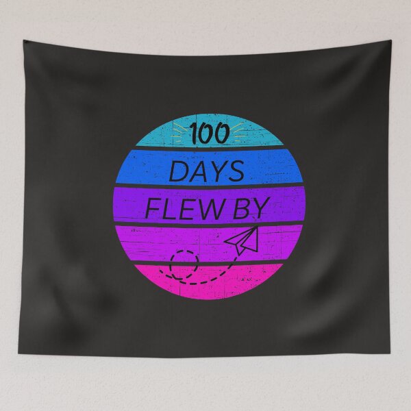 Item preview, 100 Days Flew By School Days Retro Sunset designed and sold by Drnksuzys.