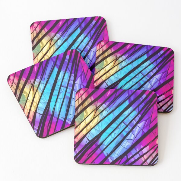 Item preview, Jagged lines on a Icy Bright Multicolor Broken Glass - Stained Glass Design designed and sold by Artilize.