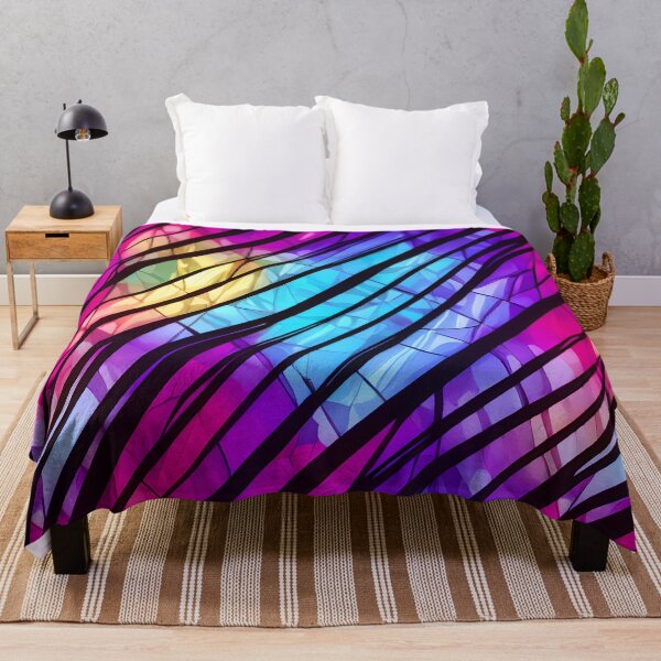 Item preview, Jagged lines on a Icy Bright Multicolor Broken Glass - Stained Glass Design designed and sold by Artilize.