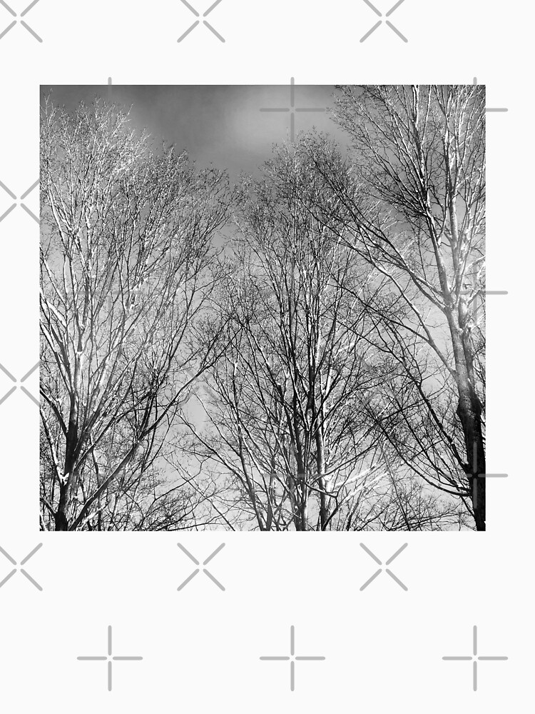 Thumbnail 7 of 7, Classic T-Shirt, Dramatic Black and White Trees designed and sold by OneDayArt.