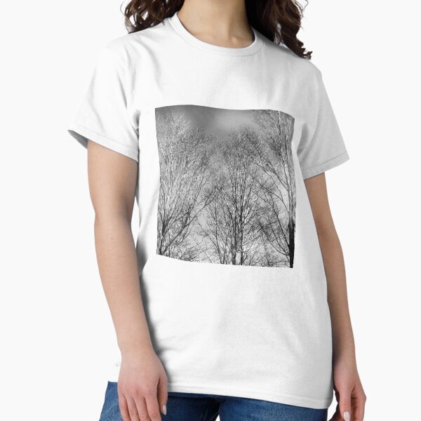 Dramatic Black and White Trees Classic T-Shirt