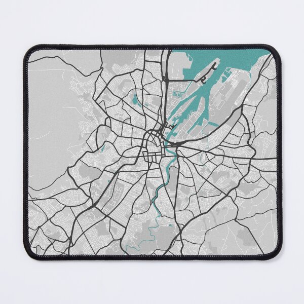 Item preview, Belfast Northern Ireland Map - Minimal Style w/ Roads designed and sold by wxnw-designs.