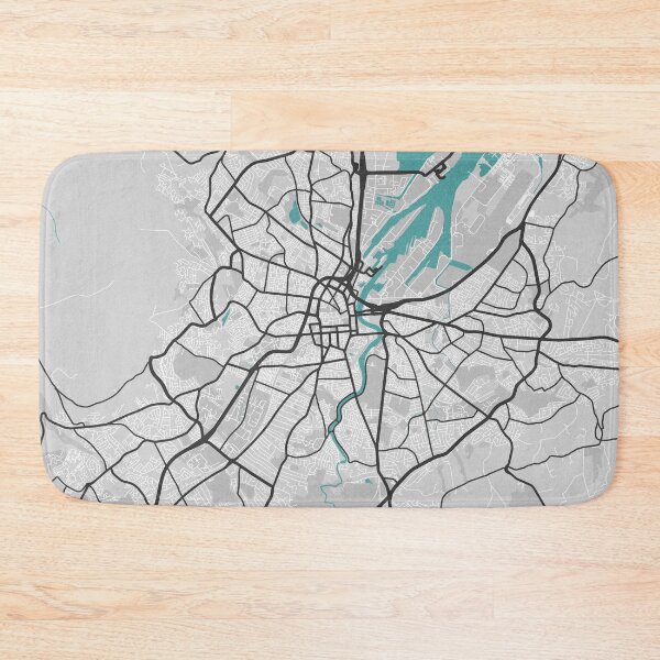 Item preview, Belfast Northern Ireland Map - Minimal Style w/ Roads designed and sold by wxnw-designs.