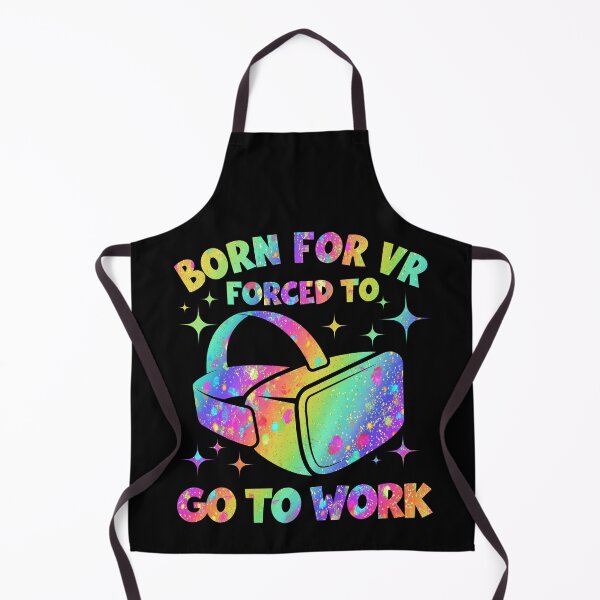 Item preview, Born For VR Forced To Go To Work Unicorn Sparkle Rainbow Style Gamer Headset Cute designed and sold by DadJokeDescript.