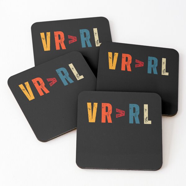 Item preview, VRlife Is Better Than Real life Simple Minimalistic Retro Design Text Living designed and sold by DadJokeDescript.