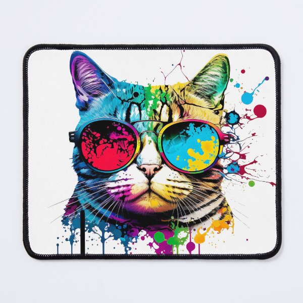 Item preview, Cat wearing sunglasses glasses pop art designed and sold by luisraultg.