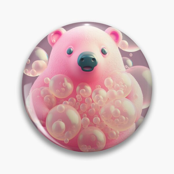 Item preview, Adorable Pink Polar Bear with Bubbles designed and sold by LinearDimension.