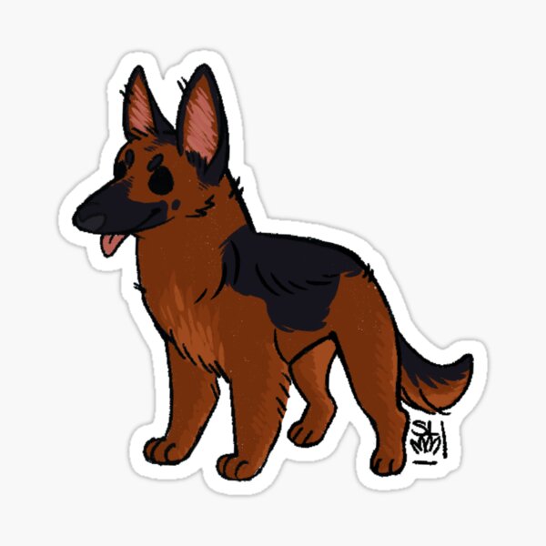 BLEHP! Black and Red GSD Sticker