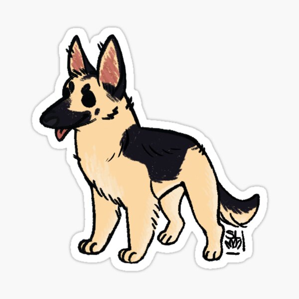 BLEHP! Black and Cream GSD Sticker