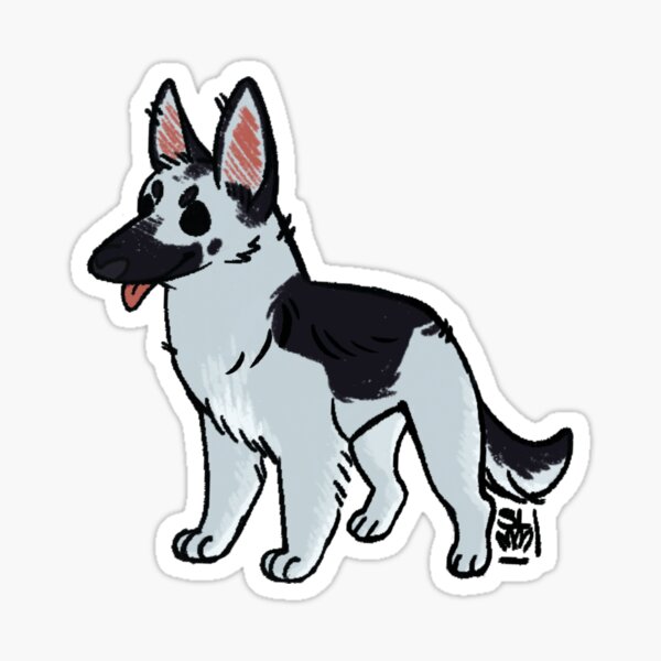 BLEHP! Black and Silver GSD Sticker