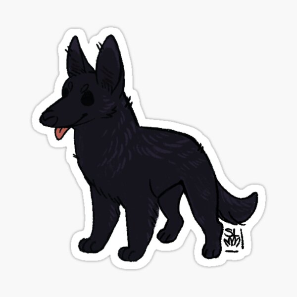 BLEHP! Black GSD Sticker