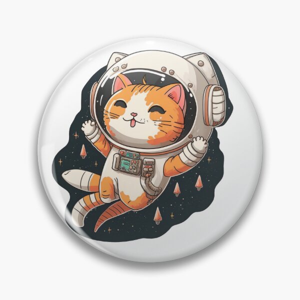 Item preview, Cute Chibi Astronaut Cat designed and sold by StickerSector.