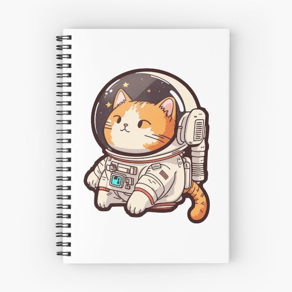 Artikelvorschau, Nette Chibi-Astronauten-Katze entworfen und verkauft von StickerSector.