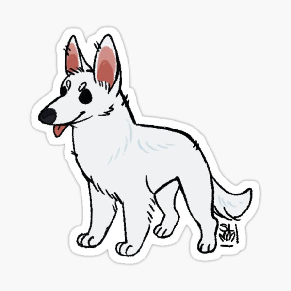 BLEHP! White GSD Sticker