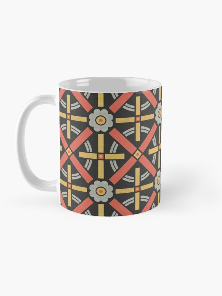 Alternate view of Bold geometric retro pattern designed by Christopher Dresser – State Library Victoria Coffee Mug