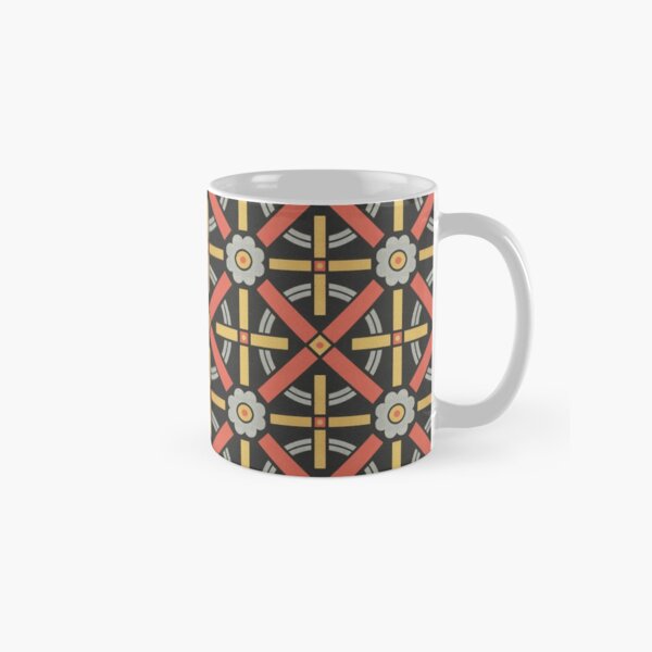 Bold geometric retro pattern designed by Christopher Dresser – State Library Victoria Classic Mug