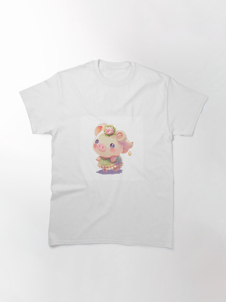 Thumbnail 3 of 7, Classic T-Shirt, Sweet Flower Pig ? designed and sold by superprincess.