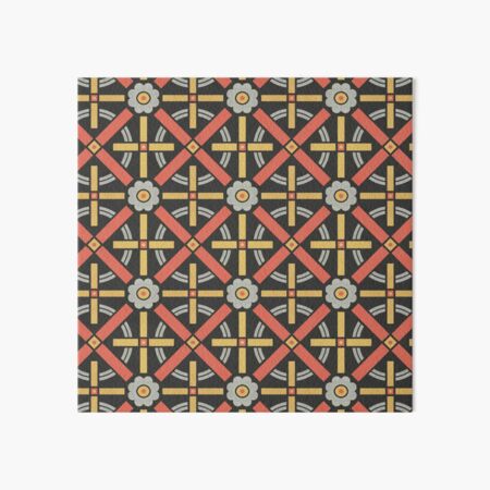 Bold geometric retro pattern designed by Christopher Dresser – State Library Victoria Art Board Print