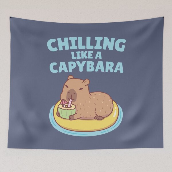 Item preview, Capybara On A Pool Float Chilling Like A Capybara Funny designed and sold by rustydoodle.