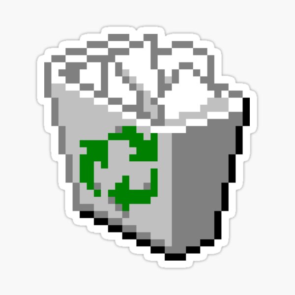 Windows 95 98 Recycle Bin Trash Can Sticker For Sale By