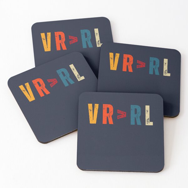 Item preview, VRlife Is Better Than Real life Minimalistic Retro Design Text designed and sold by DadJokeDescript.