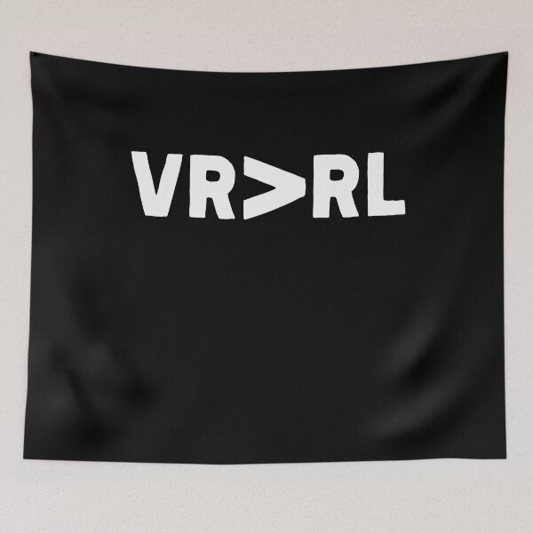 Item preview, VRlife Is Better Than Real life Simple Minimalistic Design Text Living designed and sold by DadJokeDescript.