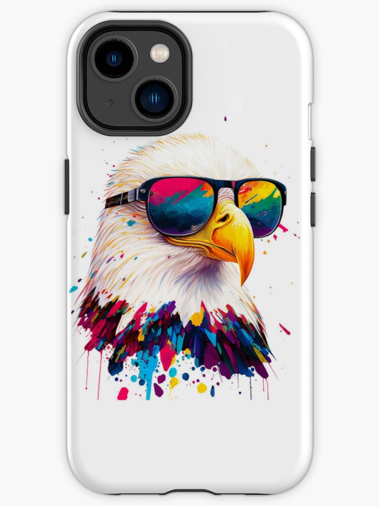 Funda de iPhone «Águila calva con gafas de sol gafas pop art» de luisraultg  | Redbubble