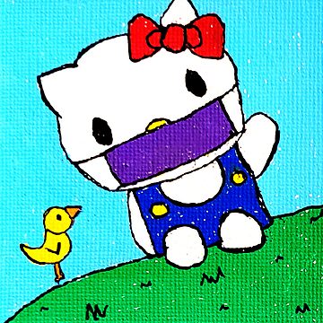 Artwork thumbnail, kitty friend staying safe by aggiepanda