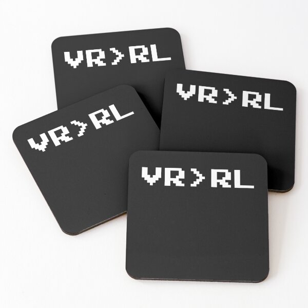 Item preview, Simple Minimalistic Design Text Living VRlife Is Better Than Real life Pixel Art Pixelated designed and sold by DadJokeDescript.