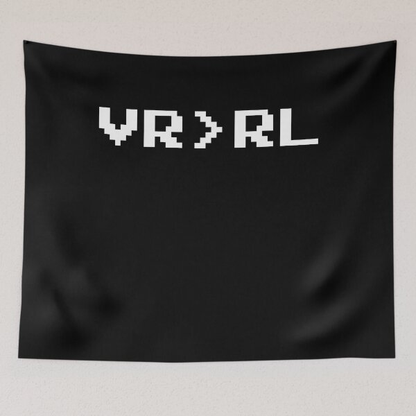 Item preview, Simple Minimalistic Design Text Living VRlife Is Better Than Real life Pixel Art Pixelated designed and sold by DadJokeDescript.