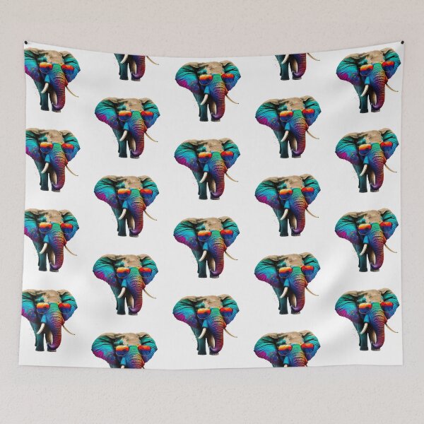 Item preview, Elephant wearing sunglasses glasses pop art designed and sold by luisraultg.