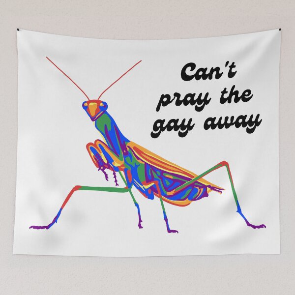 Item preview, Mantis Can't Pray The Gay Away  designed and sold by Unhinged Heather.