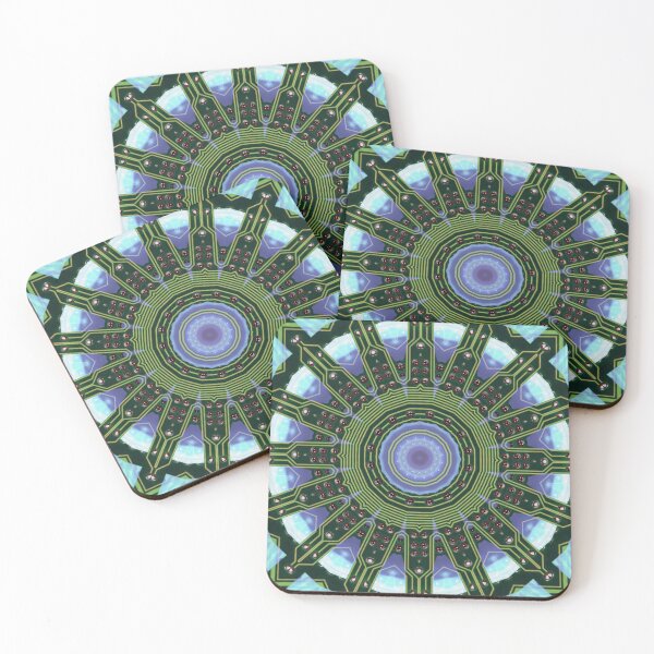 Item preview, Circuitboard fire Kaleidoscope Pattern (Seamless) 6 designed and sold by Swabcraft.