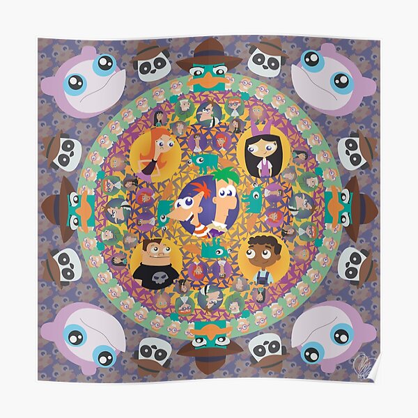 Phineas and Ferb Mandala Poster