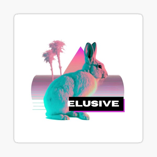 Elusive Vaporwave Rabbit Sticker