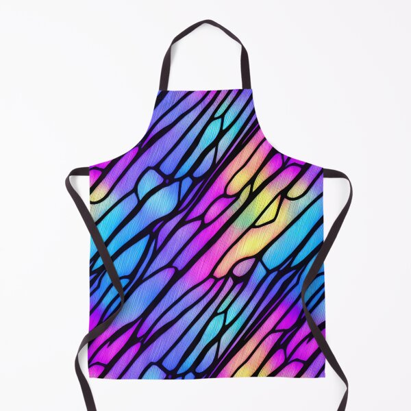 Item preview, Black Wavy Lines on a Bright Frosted Liquid Multicolor gradient glass - Stained Glass Design designed and sold by Artilize.