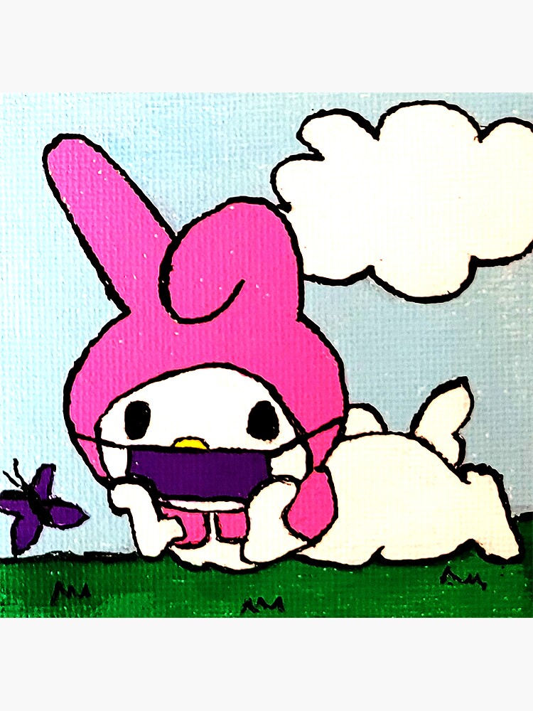 Thumbnail 3 of 3, Sticker, pink friend staying safe designed and sold by aggiepanda.