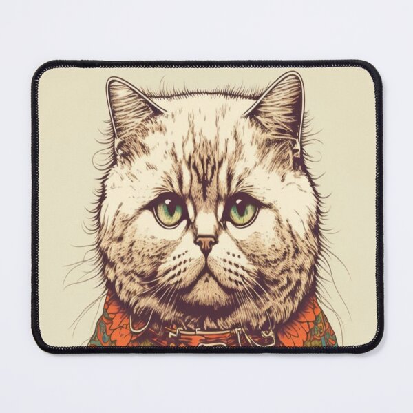 Item preview, British Shorthair 70s Hippie - 70s Poster Art designed and sold by Star_.