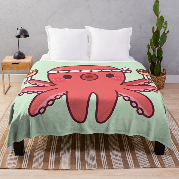 Item preview, Cute Octopus With Japanese Takoyaki Balls designed and sold by rustydoodle.