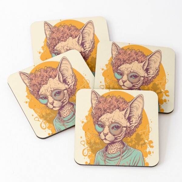 Item preview, Devon Rex 70s Hippie - 70s Poster Art designed and sold by Star_.